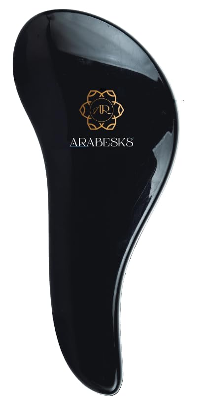 ARABESKS Detangling Brush for Adults & Kids Hair - Detangler Brush for Wavy, Curly, Straight, Wet or Dry Hair - Black